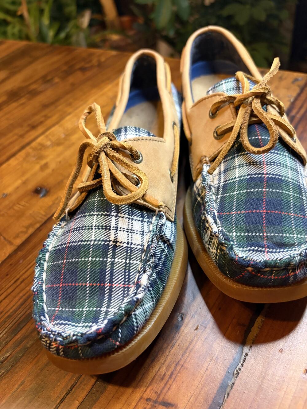 Sperry Top-Sider Blackwatch Tartan Plaid Authentic Original Boat Shoes Size 8